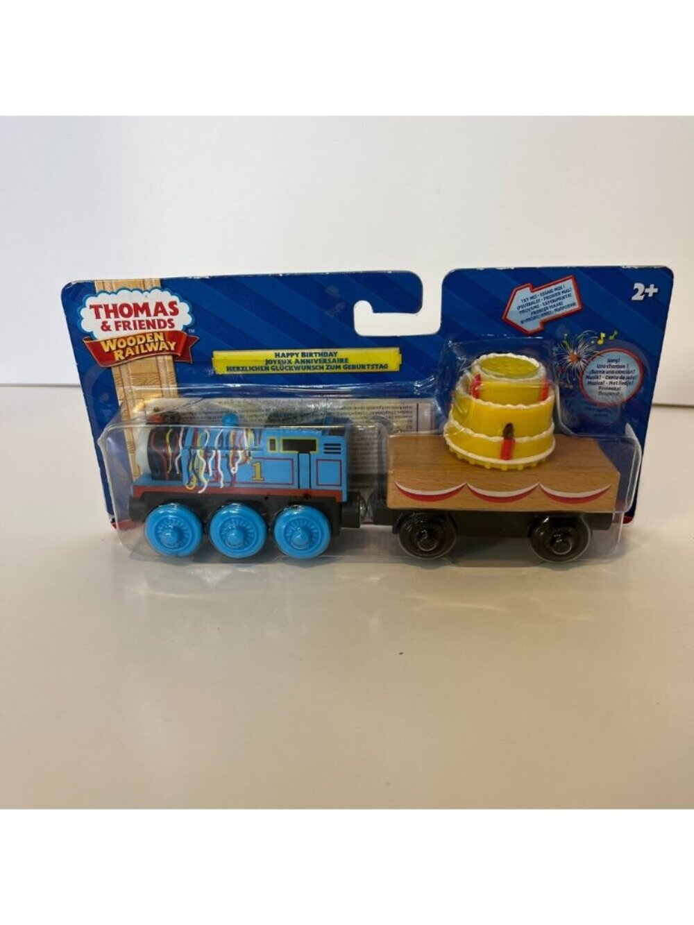 New Thomas & Friends Wooden Railway Train Birthday Thomas & Cake Cargo Car 2014